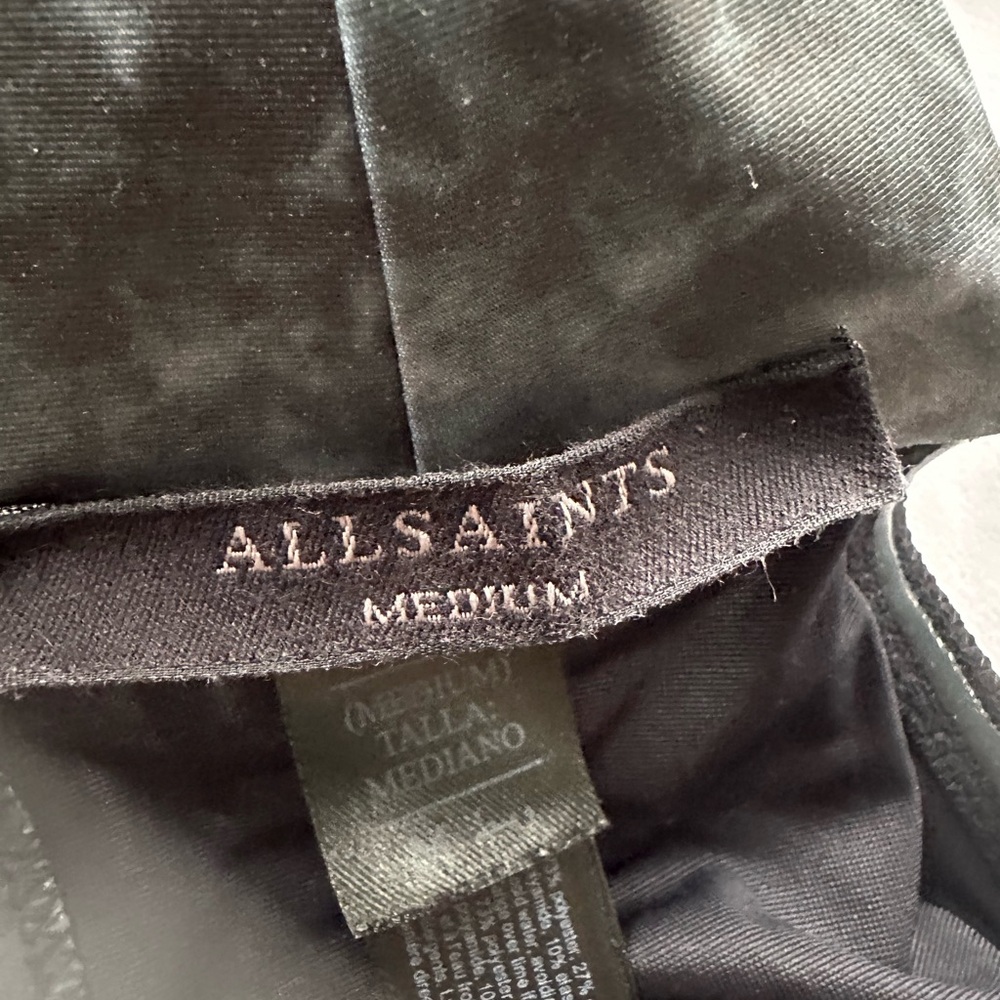 All Saints Black Textured Bikini Set SMALL bottom, MEDIUM top - Picture 5 of 6